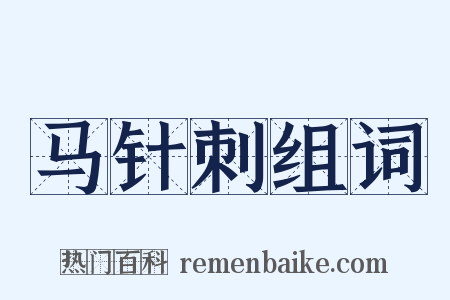 马针刺组词是什么意思的图片